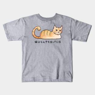 Cats Know Everything - Japanese Kids T-Shirt